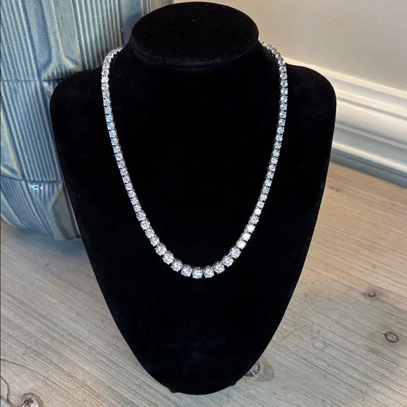 NWOT Marchesa Cubic Zirconia Tennis Collar Necklace - Picture 2 of 9